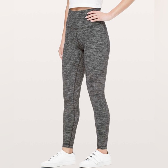 lululemon athletica Pants - LULULEMON- Wunder Under High-Rise Tight *28" Luon Variegated Knit Black Leggings
